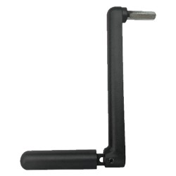 MANOVELLA PER ARGANO A FUNE lunghezza esagono 30 mm - nera (PZ 1)