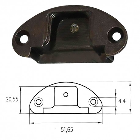 BASETTA PER CERNIERE MOBILI 'A0069' bronzata (PZ 50)