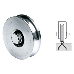 RUOTA PER CANCELLI GOLA A 'U' Ã¸ 80 1 cuscinetto 310 h.gola 7,5 mm (PZ 1)