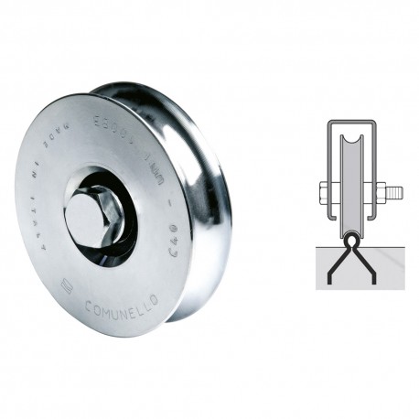 RUOTA PER CANCELLI GOLA A 'U' Ã¸ 140 2 cuscinetti 315 (PZ 2)