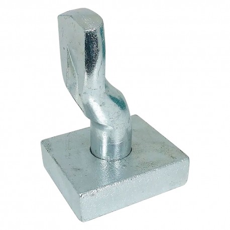 PERNO E PIASTRA PER CARDINE mm 24 (110/24 + 115/24) - portata 300 kg (PZ 10)