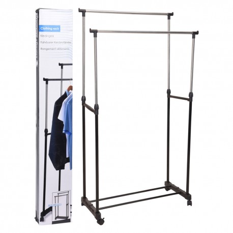 APPENDIABITO DOPPIO 'DUBBEL' cm 80 x 42 x h 90160 - nero (PZ 1)