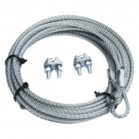 FUNE ACCIAIO ZINCATO PRETAGLIATA GANCIO ASOLA mm 4 x 3,0 mt (PZ 1)