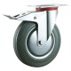 RUOTA PER CARRELLI ART. 80 Ã¸ mm 200 - piastra mm 135 x 85 - capacitÃ  kg 120 (PZ 1)