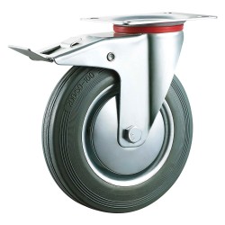 RUOTA PER CARRELLI ART. 80 Ã¸ mm 200 - piastra mm 135 x 85 - capacitÃ  kg 120 (PZ 1)