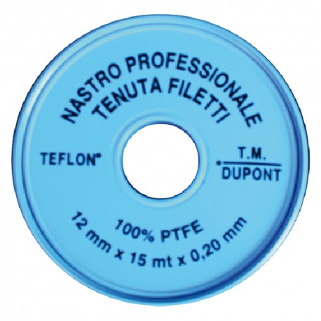 NASTRO TEFLON 'PROFESSIONALE' 1/2 x 15 mt. x 0,2 mm (PZ 6)