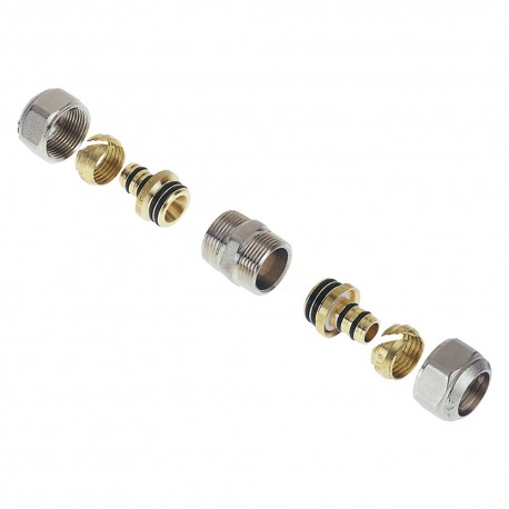 RACCORDO A STRINGERE DIRITTO DOPPIO 'ART. 530 / 540' 'art.530' - 16 x 16 (PZ 1)