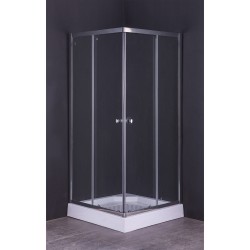 BOX DOCCIA CRISTALLO A DUE PORTE 'GIADA' cm 80 x 80 - H 185 (PZ 1)