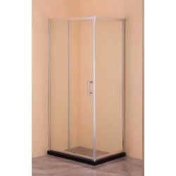 BOX DOCCIA CRISTALLO FISSO PIU' SCORREVOLE 'DIAMAN cm 80 x 100 - H 185 (PZ 1)