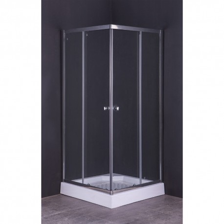 BOX DOCCIA CRISTALLO A DUE PORTE 'GIADA' cm 90 x 90 - H 185 (PZ 1)