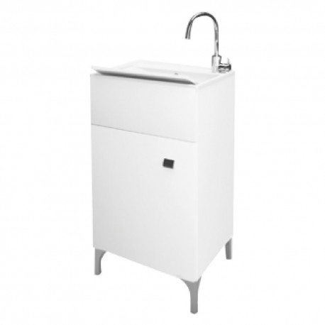 MOBILE LAVATOIO ANTA SINGOLA cm 45 x 50 x h.83 - bianco lucido (PZ 1)