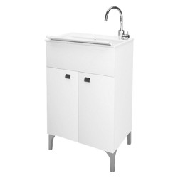 MOBILE LAVATOIO ANTA DOPPIA cm 50 x 50 x h.83 - bianco lucido (PZ 1)