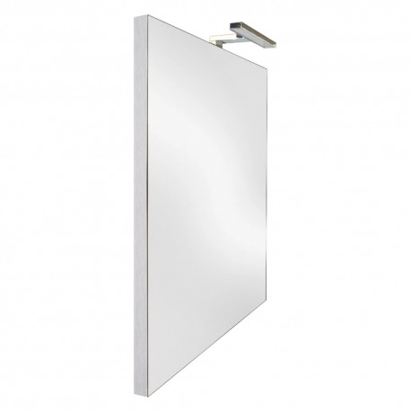 SPECCHIERA DA BAGNO CON LED 'LUXERA METALLO' cm 60 x h. 80 vert. - led cm 30 - W 7 (PZ 1)