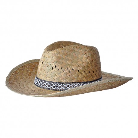 CAPPELLO IN PAGLIA 'COWBOY' 12 pz a taglie miste 56-58-60 (CF 1)