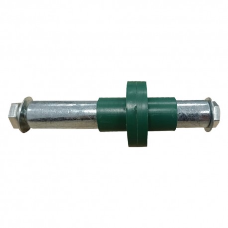 ASSE RUOTA PER CARRIOLA DISCO PVC lunghezza 125 mm (PZ 1)