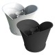 VASO 'TULIPANO' IN SET cm 34,5 x 19 x h 30 Lt. 5 - grigio (CF 1)