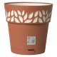 VASO TONDO 'CLOE' Ã¸ 15 x h.15 - bianco/travertino (PZ 1)
