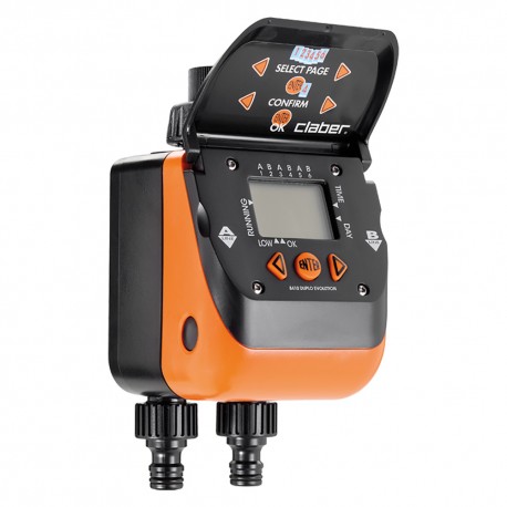 CENTRALINA PER IRRIGAZIONE DA RUBINETTO 'AQUAUNO DUPLO EVOLUTION Art. 8410 - 3 programmi per linea (PZ 1)