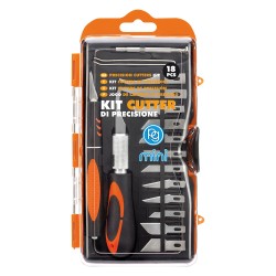 CUTTER DI PRECISIONE IN KIT 18 pezzi (CF 1)