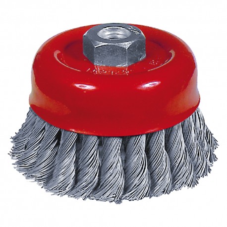 SPAZZOLA A TAZZA PER SMERIGLIATRICE filo 0,35 mm - Ã˜ 75 mm (PZ 1)