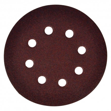 DISCO IN CARTA VELCRATO 'P64E' 8 FORI Ã¸ mm 125 x 0 - grana 40 (PZ 50)