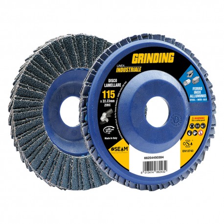DISCO LAMELLARE PER ACCIAIO INOX 'GRINDING LINEA INDUSTRIALE' Ã¸ 115 gr. 60 (PZ 10)