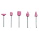 MOLE ABRASIVE AL CORINDONE ROSA '398.00' set 5 pezzi (CF 1)