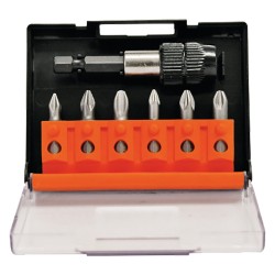 PORTAINSERTO CON INSERTI PHILLIPS E POZIDRIV 7 pz (CF 1)