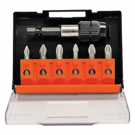 PORTAINSERTO CON INSERTI PHILLIPS E POZIDRIV 7 pz (CF 1)