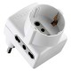 ADATTATORE TRIPLO 'SALVASPAZIO' Spina 2P+T16A - art.70066 (PZ 1)