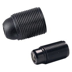 PORTALAMPADA FILETTATO E 14 - colore nero (PZ 10)