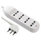 MULTIPRESA BIVALENTE CON CAVO 6 prese bival.10/16A - art.62005 (PZ 1)
