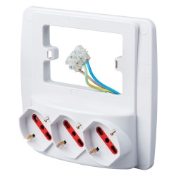 MULTIPRESA DA PARETE colore bianco (PZ 1)