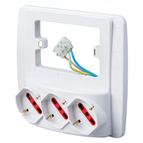 MULTIPRESA DA PARETE colore bianco (PZ 1)