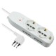 MULTIPRESA CON INTERRUTTORE 2 Schuko + 4 Bival.10/16A - 62047 (PZ 1)