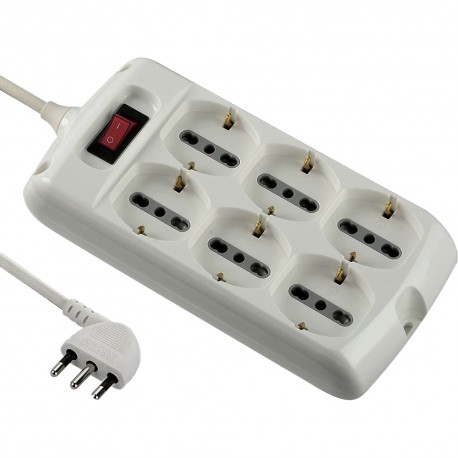 MULTIPRESA CON INTERRUTTORE 6 prese (PZ 1)