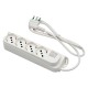 MULTIPRESA CON INTERRUTTORE 3 uscite / spina 2P+T 16A - bianca (PZ 1)