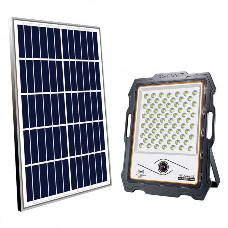 PROIETTORE A LED CON TELECAMERA E PANNELLO SOLARE 200W (pannello 20W) - 730 lumen (PZ 1)