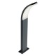 PALETTO LANTERNA LED 'VIRGOLA' 12 W cm. 13 x 8 x h.62,5 - grigio (PZ 1)