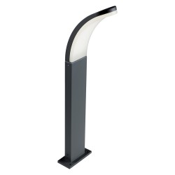 PALETTO LANTERNA LED 'VIRGOLA' 12 W cm. 13 x 8 x h.62,5 - grigio (PZ 1)