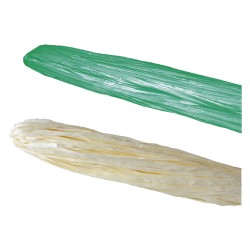 RAFIA SINTETICA A SPEZZONI gr. 200 circa - colore avorio (KG 15)