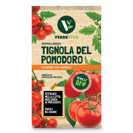 TRAPPOLA CROMOTROPICA ADESIVA TIGNOLE POMODORI scatola 3 pezzi + 3 feromoni (CF 1)