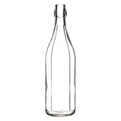 BOTTIGLIA IN VETRO 'COSTOLATA' 1000 ml bianca - tappo 7943200 (PZ 20)