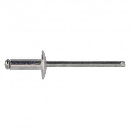 RIVETTO A STRAPPO IN ALLUMINIO 4,8 x 12 - Ã˜ testa 14 cf. 500 pz (CF 1)