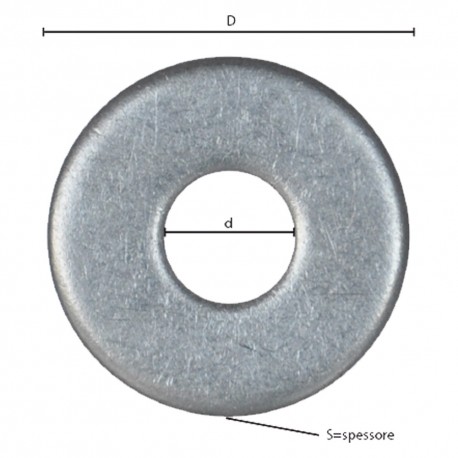 RONDELLA GREMBIALINA INOX A2 M 22- 4,0 x 56 x 22 mm (C% 0,5)