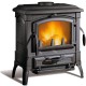 STUFA A LEGNA 'ISETTA EVO 4.0' 7,3 kw - colore nero antracite (PZ 1)