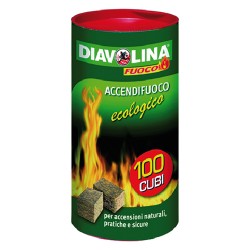 DIAVOLINA 'ACCENDIFUOCO ECOLOGICA' 100 cubi - art. 15317 (CF 6)