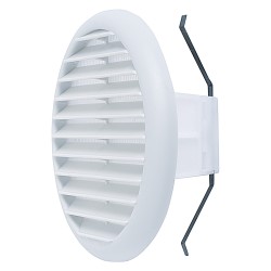 GRIGLIA AERAZIONE CON MOLLA RECLINABILE 90Â° Ã¸ 18 cm - foro 12,5  16 cromata (PZ 4)