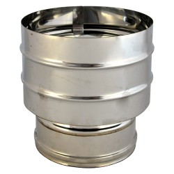 FUMAIOLO A CAPPELLO DOPPIA PARETE 'ANTIVENTO' Ã˜ 8/13 cm (PZ 1)