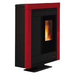 STUFA A PELLET 'SOUVENIR STEEL EVO' 10,2 Kw - colore bordeaux (PZ 1)